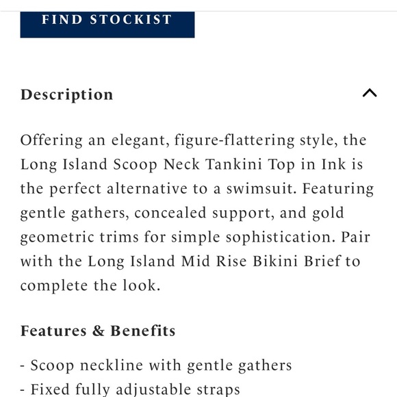 Fantasie NWT Long Island Navy Tankini Top size 36DD - Picture 5 of 13